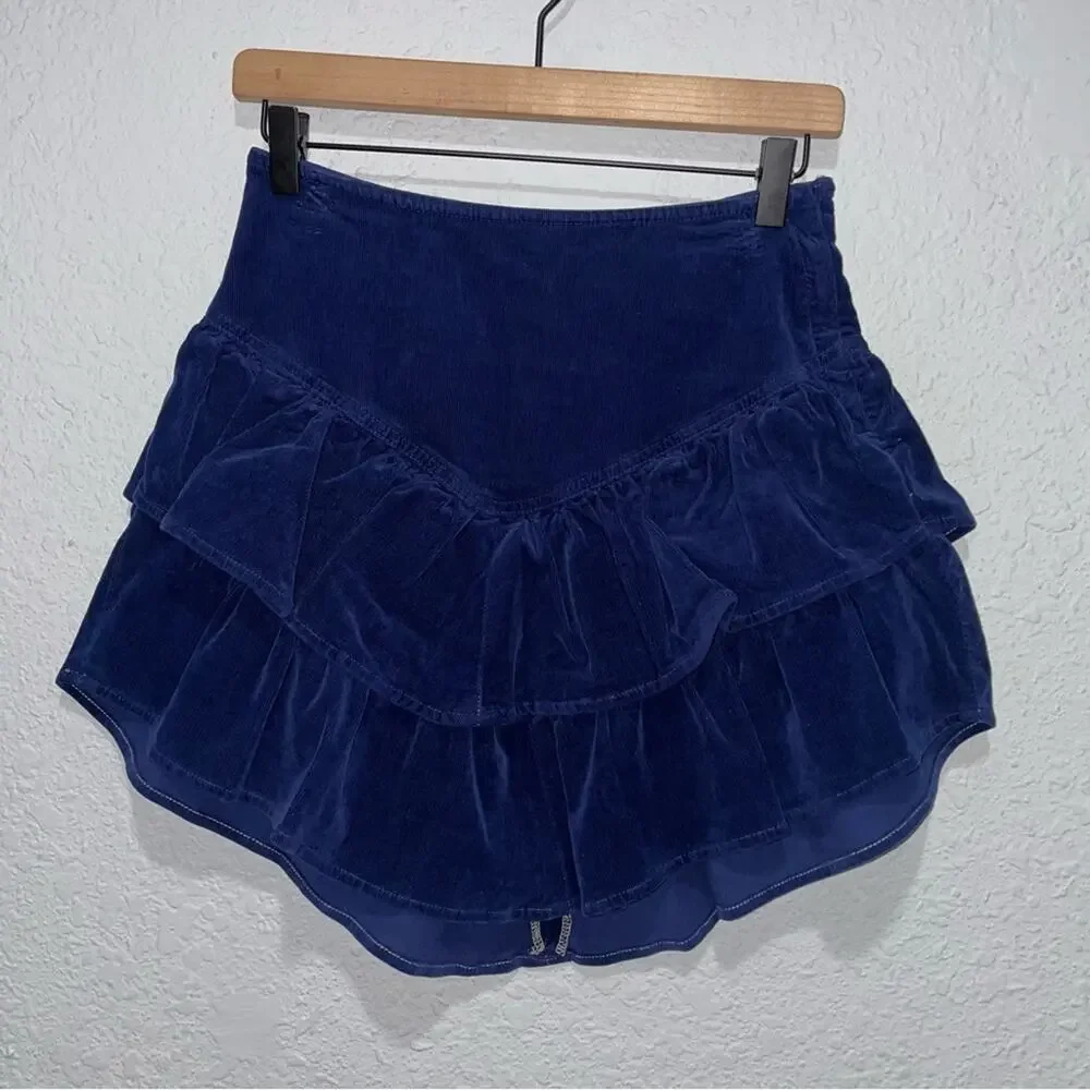 Mother BLUEPRINT Women's The Ruffle Denim Mini Skirt, US 26